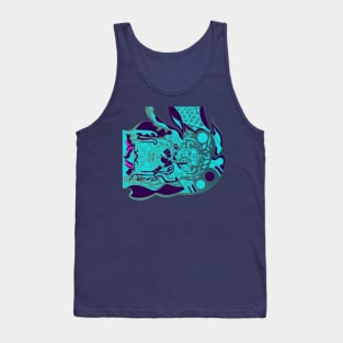 blue anonymous alien mayan ecopop Tank Top